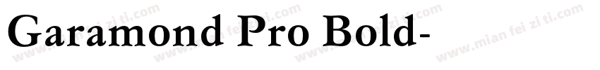 Garamond Pro Bold字体转换